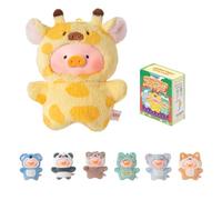 Lulu The Piggy Blind Box Figures - 6pcs Puppet Show Series Plush Keychain Blind Boxes Finger Puppet Toy Cute Stuffed Animals Mystery Box Collectibles Home Decorations Holiday Birthday Gifts, Whole Set