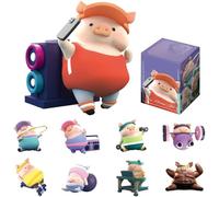 Lulu The Piggy Blind Box Figures - Fitness Club Series Blind Boxes Mystery Box Cute Animal Figurines Collectible Toys Home Desk Decorations Halloween Christams Birthday Gifts