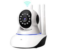 LuLuanping V380 Wi-Fi Camera, Surveillance Camera, Night Vision, Real Time Notifications, Human Detection, Intelligent Tracking, Two-Way Audio, 2.4Ghz (White Blue)
