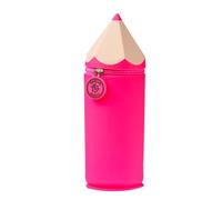 Lulubug Silicone Pencil Case - Pen Shape Pink | Soft Silicone Pencil Case for Pens | Pencil Case and Pen Holder | Pencil Case Animals Pencil Case