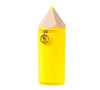 Lulubug Silicone Pencil Case - Pen Shape Yellow | Soft Silicone Pencil Case for Pens | Pencil Case and Pen Holder | Pencil Case Animals Pencil Case