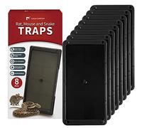 LULUCATCH Super Glue Traps 8 Pack for Mice & Snakes, Larger, Heavier Sticky Traps with Non-Toxic Glue. Sticky Mouse Traps Indoor, Easy to Set, Pet Safe Pest Control