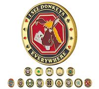 LuluCircle Poker Guard, Weights for Poker, Poker Gifts for Men, Poker Card Protector, Poker Accessories, Poker Chips with Plastic Case (Donkey Hunter)