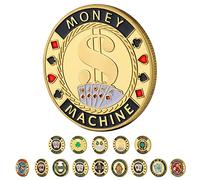 LuluCircle Poker Guard, Weights for Poker, Poker Gifts for Men, Poker Card Protector, Poker Accessories, Poker Chips with Plastic Case (Royal Flush)