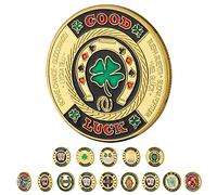 LuluCircle Poker Guard, Weights for Poker, Poker Gifts for Men, Poker Card Protector, Poker Accessories, Poker Chips with Plastic Case (Double Luck)