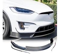 LUlude Car Front Bumper Splitter for Tesla Model X 75D 90D P90D 100D P100D SUV 2016-2018, Front Lip Splitter Diffuser Protector Body Kit Spoiler Anti-Collision