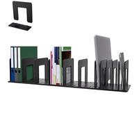 LuluEasy Adjustable Vertical File Sorter Sturdy Plastic Expandable Upright File Holder, Desktop Binder Organizer, School Office Organization Bookshelf Divider, Assemble Easily Endlessly, Black