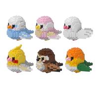 LULUFUN Bird Building Blocks Set, Parrot Mini Building Bricks Kit Educational Toy for Birthday Party Favors,Decoration for Home and Office,Gift for Adults and Children