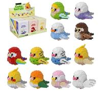 LULUFUN Bird Building Blocks Set, Parrot Mini Building Bricks Kit Educational Toy for Birthday Party Favors,Decoration for Home and Office,Gift for Adults and Children