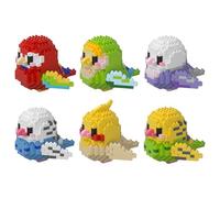 LULUFUN Bird Building Blocks Set, Parrot Mini Building Bricks Kit Educational Toy for Birthday Party Favors,Decoration for Home and Office,Gift for Adults and Children
