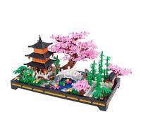 LULUFUN Building Blocks Set, Architecture Building Toy, Sakura Garden Brick Model, Mini Building Blocks Kits, Toy Gifts for Children and Adults 2805PCS
