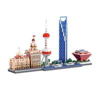 LULUFUN Building Blocks Set, Architecture Shanghai Skylines Building Kit, Mini Bricks Set for Adults,Toy Gifts for Birthday,Chirstmas,New Years,3236pcs