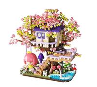 LULUFUN Building Blocks Set,Tree House Building Toy,Creative Flower House with Swing,Gift for Teens and Adults(1275PCS)