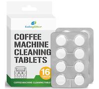 Luluglitter Espresso Machine Cleaning Tablets Coffee Machine Cleaner Compatible with Breville Barista Express, Gaggia, Delonghi, Jura, Philips 16 tabs Convenient removes coffee oils