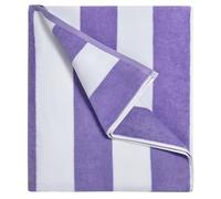 LULUHOME Large Oversized Beach Towel - Big Cotton 36 x 70 Inch Striped Pool Towel, Large Cabana Soft Swimming Towel for Adult Men Women,Purple