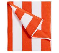 LULUHOME Large Oversized Beach Towel - Big Cotton 36 x 70 Inch Striped Pool Towel, Large Cabana Soft Swimming Towel for Adult Men Women,Orange