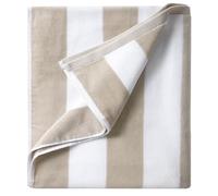 LULUHOME Plush Oversized Beach Towel - Fluffy Cotton Thick 36 x 70 Inch Chiffon Striped Pool Towels, Large Summer Cabana Swimming Towel for Adults