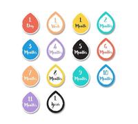 Lulujo Milestone Swaddle Blanket and Card Set - A Dream Come True, Multicolour, one Size