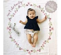 Lulujo Milestone Swaddle Blanket and Card Set, Isn't she Lovely