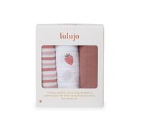 Lulujo Mini Muslin Cloths -Strawberries 3pk Lulujo Multicolor