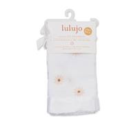 Lulujo Security Blanket - Pack of 2 | Soft & Breathable 100% Cotton Muslin with Satin Trim Comforter | Unisex Gift for Baby Girls & Boys | Newborn & Infant Essential (Daisies)