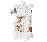 Lulujo Security Lovey Blankets| Unisex Softest Breathable Cotton Muslin Security Blanket with Silky Satin Trim| Neutral Comforting Blanket for Girls & Boys | 40.64 cm by 40.64 cm| Fox/Raccoon