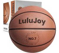 LuluJoy Silent Basketball - Size 7 - Noiseless Indoor Basketball for Quiet Dribbling - Real Grooves - Pro PU Foam Basket Ball - Ready to Play Airless Basketballs for All Ages (29.5”)