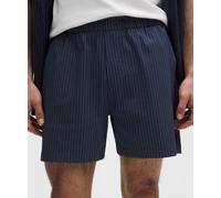 lululemon - Men's ABC Pull-On Shorts - Modal-Blend - 5" - Color Blue/White - Size Large