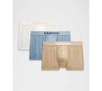 lululemon - Men's Always In Motion Boxers Briefs 3 Pack - 3" - Color Blue/White/Khaki - Size Small