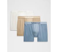 lululemon - Men's Always In Motion Boxers Briefs 3 Pack - 5" - Color Blue/White/Khaki - Size XL