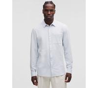 lululemon - Men's Commission Long-Sleeve Shirt Pocket - Color White/Blue - Size Small