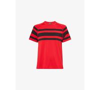 Lululemon Mens Lululemon Metal Vent Striped Stretch-Woven T-Shirt Oxfrd Rd//Blk L