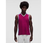 lululemon - Men's Pique -Panel Sleeveless Tennis Shirt - Color Blue/White/Pink - Size Medium