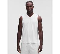 lululemon - Men's Pique -Panel Sleeveless Tennis Shirt - Color White - Size Medium