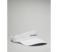 lululemon - Removable Sweatband All-Sport Visor Hat Wordmark - Color White/Black - Size Large/XL
