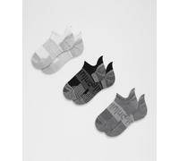 lululemon - Unisex Power Stride Cushion Tab Socks 3 Pack - Color White/Grey/Black - Size Medium