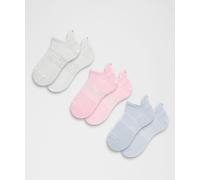 lululemon - Unisex Power Stride Tab Socks 3 Pack - Color Blue/White/Pink - Size Medium
