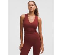 lululemon - Women's All It Takes V-Neck Tank Top Light Support, B-D Cup Ribbed Nulu - Color Red - Size 18