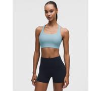 lululemon - Women's All-Time Hero Ribbed Sports Bra Medium Support, B/C Cup - Color Blue - Size Large