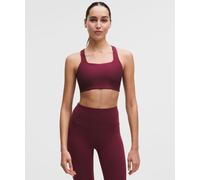 lululemon - Women's All-Time Hero Ribbed Sports Bra Medium Support, B/C Cup - Color Burgundy/Red - Size Large