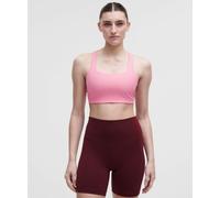 lululemon - Women's All-Time Hero Ribbed Sports Bra Medium Support, B/C Cup - Color Pink - Size Large