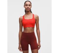 lululemon - Women's All-Time Hero Ribbed Sports Bra Medium Support, B/C Cup - Color Red - Size Large