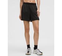 lululemon - Women's Double-Layered Mid-Rise Shorts - 5" - Color Black/Green - Size XS