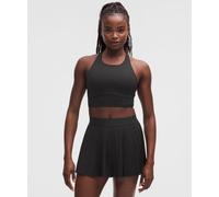 lululemon - Women's Energy High-Neck Longline Sports Bra Evolve Medium Support, B-D Cups - Color Black - Size Large