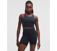 lululemon - Women's Energy High-Neck Longline Sports Bra Evolve Medium Support, B-D Cups - Color Blue - Size Large