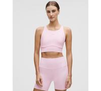 lululemon - Women's Energy High-Neck Longline Sports Bra Evolve Medium Support, B-D Cups - Color Pink - Size Large