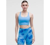 lululemon - Women's Energy Longline Sports Bra Medium Support, B-D Cups Evolve - Color Blue - Size Large