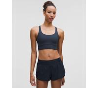 lululemon - Women's Energy Longline Sports Bra Medium Support, B-D Cups Evolve - Color Blue - Size Large