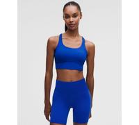 lululemon - Women's Energy Longline Sports Bra Medium Support, B-D Cups Evolve - Color Blue - Size Large