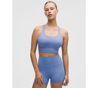 lululemon - Women's Energy Longline Sports Bra Medium Support, B-D Cups Evolve - Color Blue - Size Large